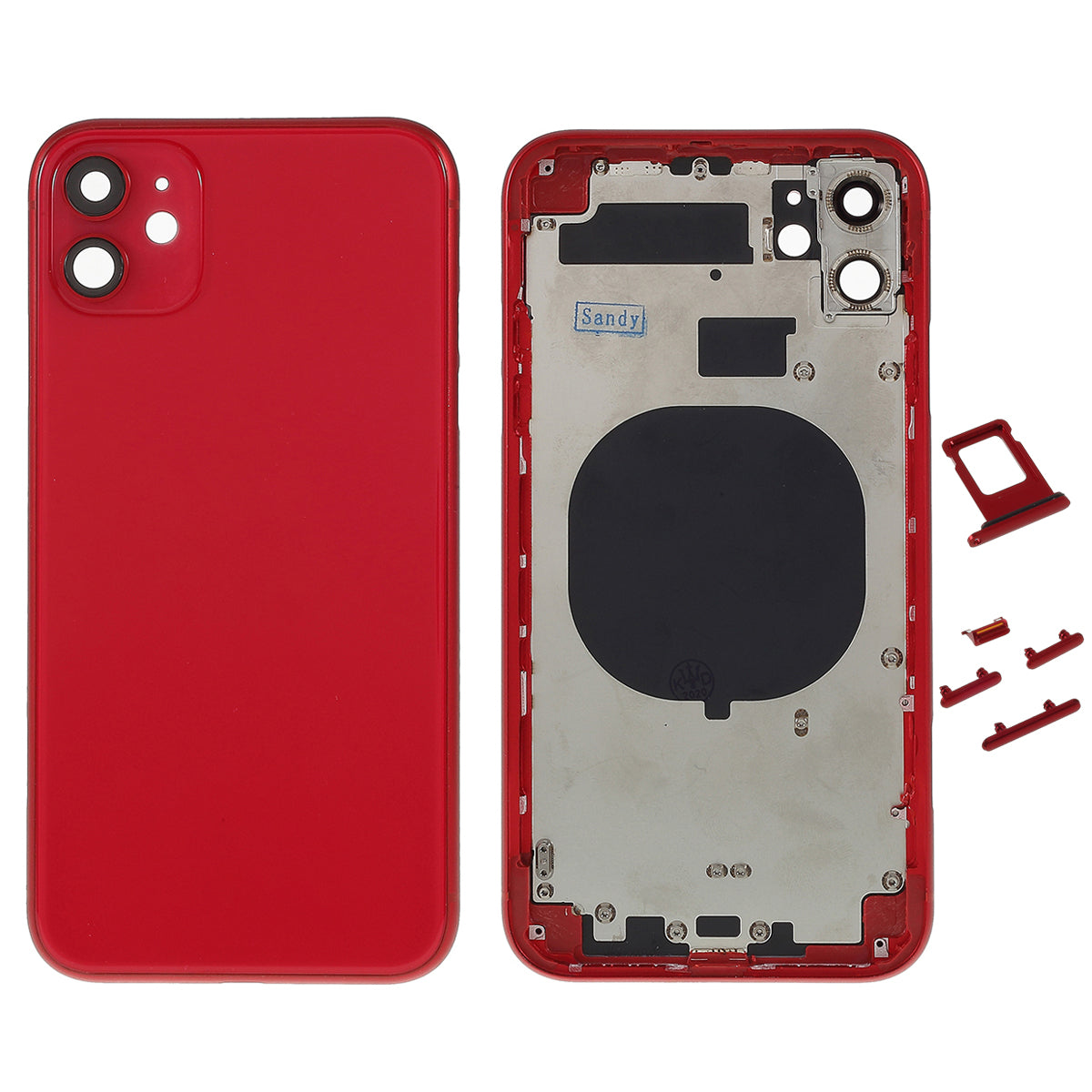 Batteribagcover med sideknapper til Apple iPhone 11 6.1 tommer Batteribagcover med sideknapper til Apple iPhone 11 6.1 tommer
